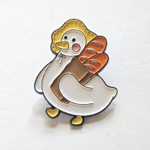 Goose at the Market Pin